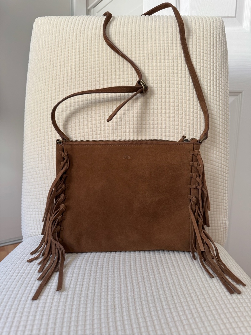 UGG Suede Fringe Crossbody in Brown